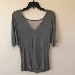 Elegant Gray V-Neck Blouse